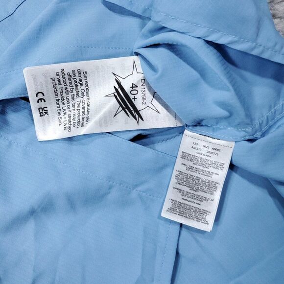Columbia Omni Shade Men's Silver Ridge Utility Lite Shirt Light Blue Size 3X - Picture 6 of 9